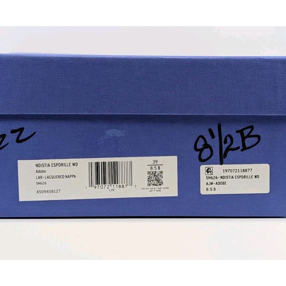 Stuart Weitzman Nudistia Espadrille Wedge Women's 8.5B Adobe Leather NEW in Box - Picture 10 of 12